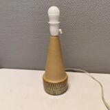 Handmade Beautiful partially glazed table lamp from Danish Søholm Ceramics, 1970s.