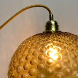 Vintage amber glass hanging lamp