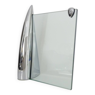 Chromed photo frame Philippe Starck 1989 Shark Collection