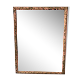 Pink patinated mirror 19th 54x70cm