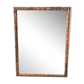 Miroir patiné rose XIXème 54x70cm