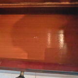 Solid cherry and lacquered mahogany veneer bookcase from the late 1950s