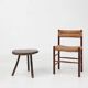 French Brutalist Oak Tripot Stool, ca 1850
