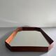 Mid-century rectangular wall mirror in teak, 1960, Italy