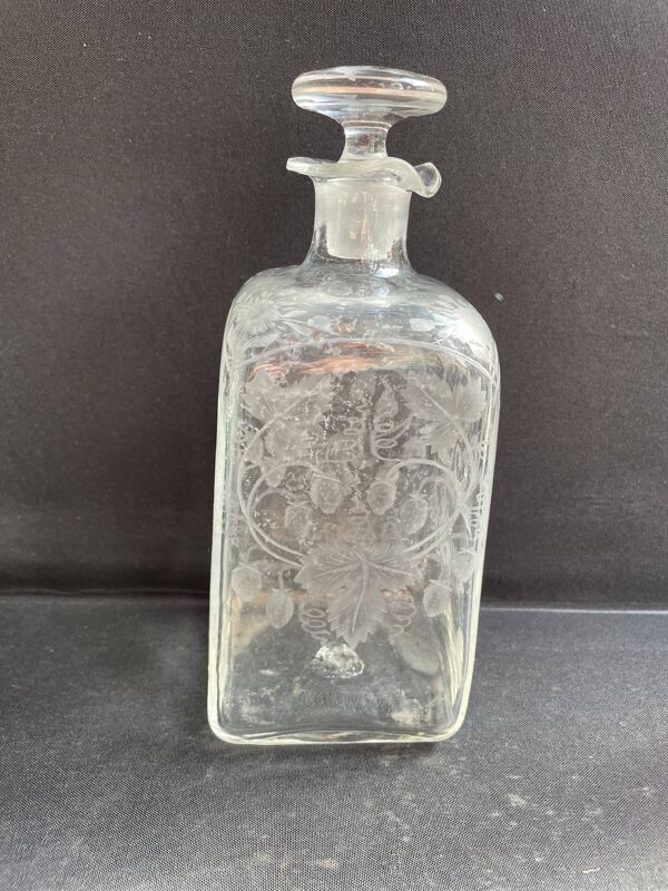 Carafe gravée XIXème