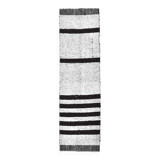 2x8 White Brown Striped Turkish Vintage Runner Rug 68x255Cm SK 242879