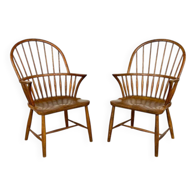 Chaises de salle à manger CH18A par Frits Henningsen pour Carl Hansen & Son, ensemble de 2
