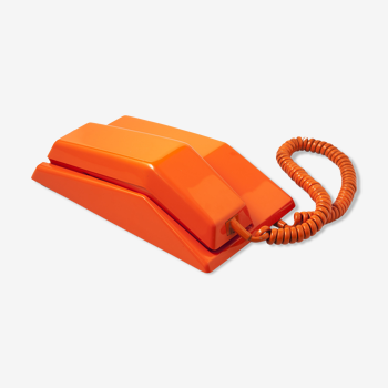 Téléphone orange design vintage fin 70 Contempra