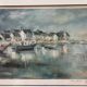 Tableau : Lithographie - Port en Bessin de Claude Guillemot