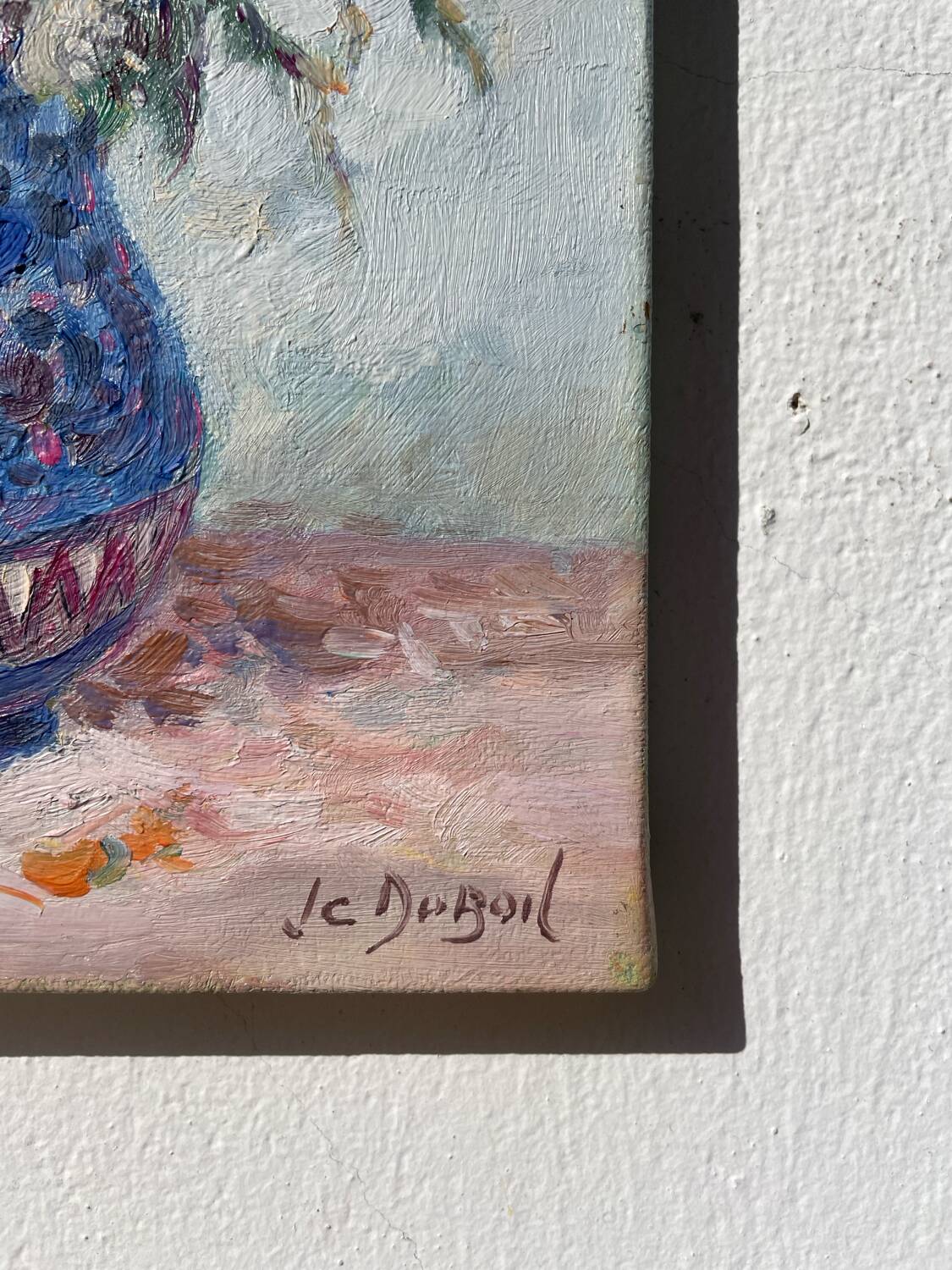 Flower bouquet painting signed Duboil