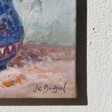 Flower bouquet painting signed Duboil