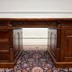 Classic English Desk Partnerdesk Black Leather