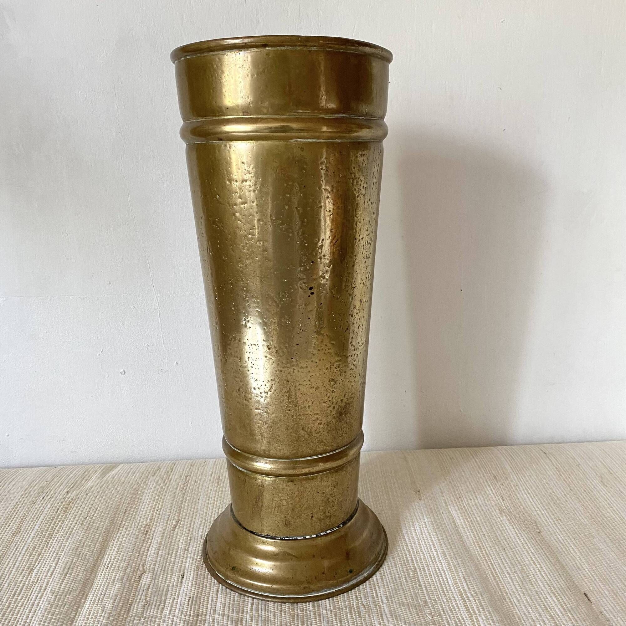 Brass umbrella stand - Brass La Gacilly -Le Dinandier