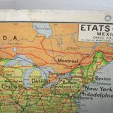 School map United States Vidal Lablache 60's