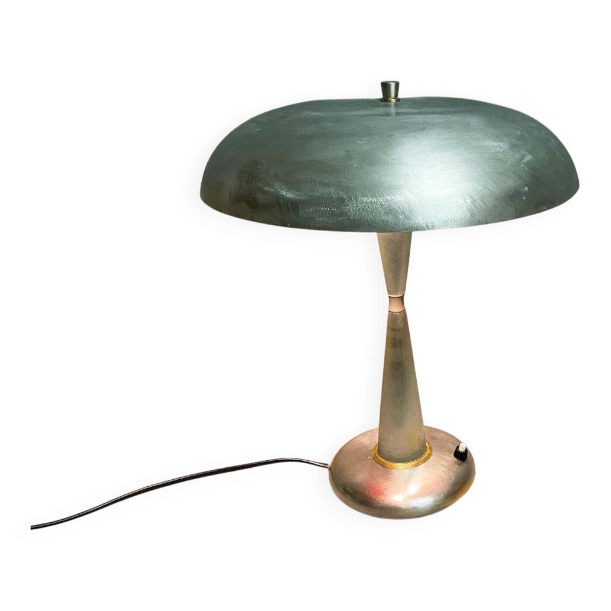 Aluminium mushroom table desk lamp mid century