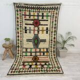 Handmade wool berber rug 250 x 150 cm