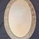 Erco large oval wall light with mirror in melted ice acrylic, 1970s