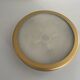 Design/One, flush lamp in glass, gold and brown metal, 1960s, Germany