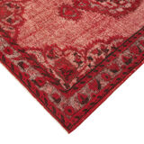Handmade bohemian turkish 1980s 157 cm x 236 cm red carpet