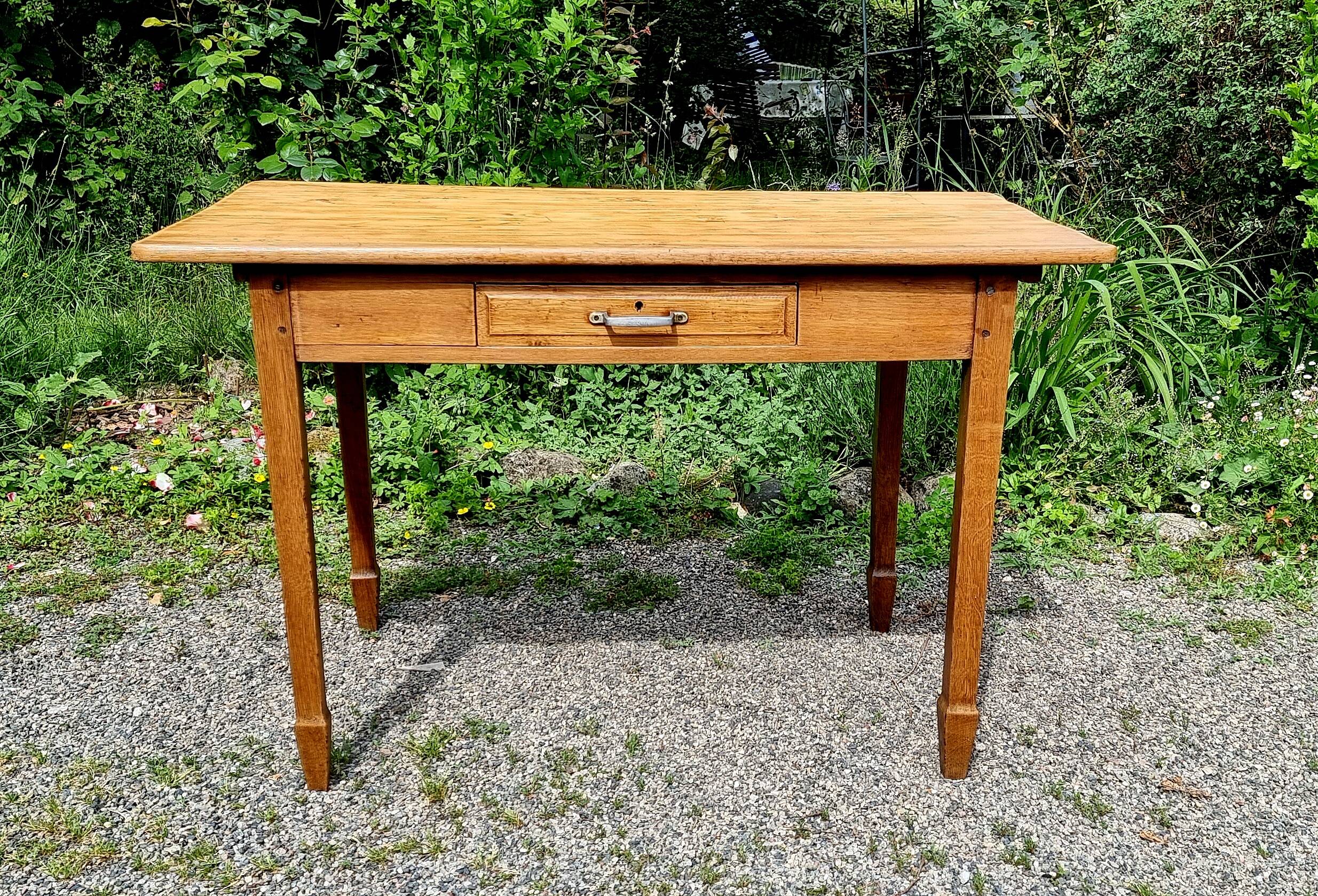 Beech and fir wood table