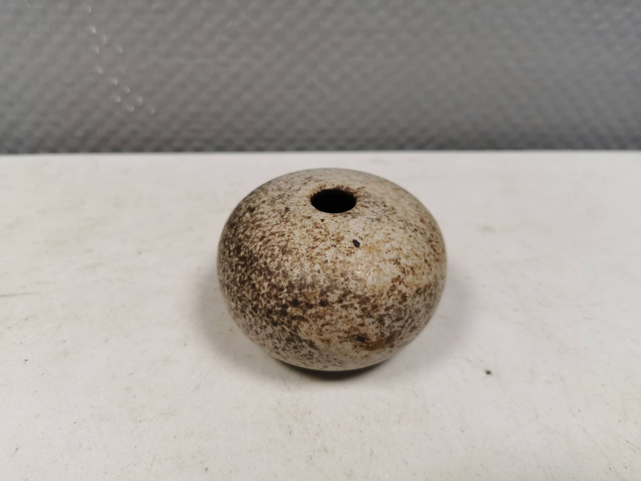 Small, lovely "hollow" ceramic vase, Danish from the 1970s.