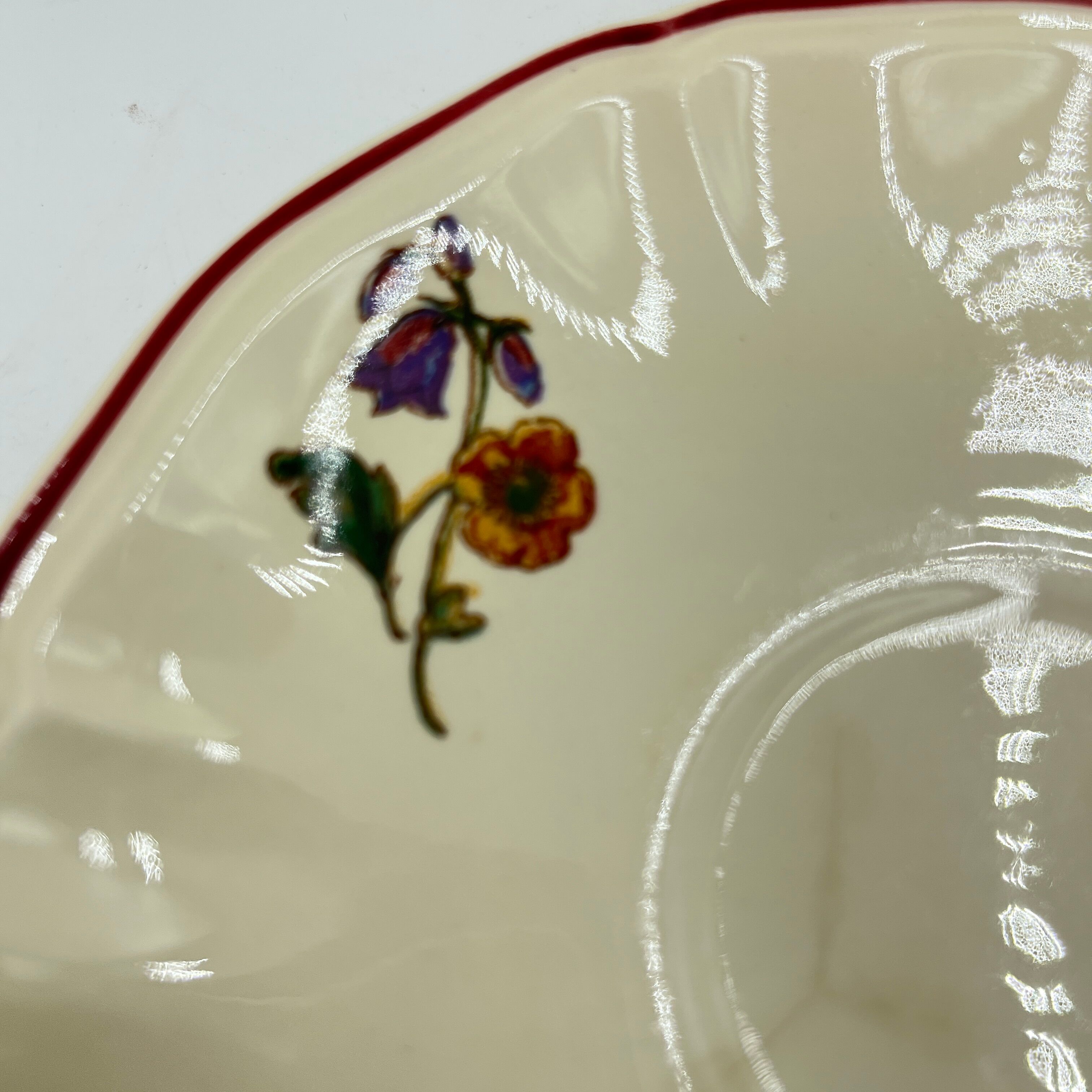 Duo of sub-cups sarraguemines décor agreste