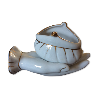 Vide poche vintage main en porcelaine