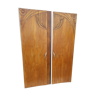 Paire de portes d'armoire anciennes art deco