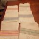 Lot 6 towels toilet honeycomb white 1900.1930 embroidered