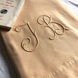 Old linen and yellow cotton sheet