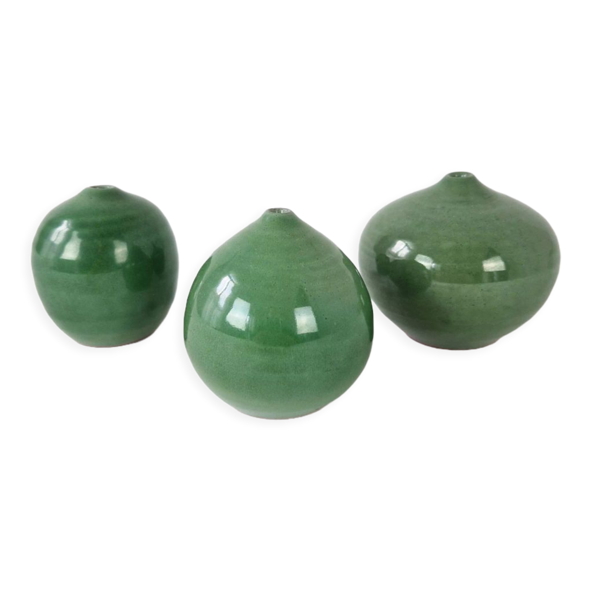 Trio of ceramic soliflores by Antonio Lampecco