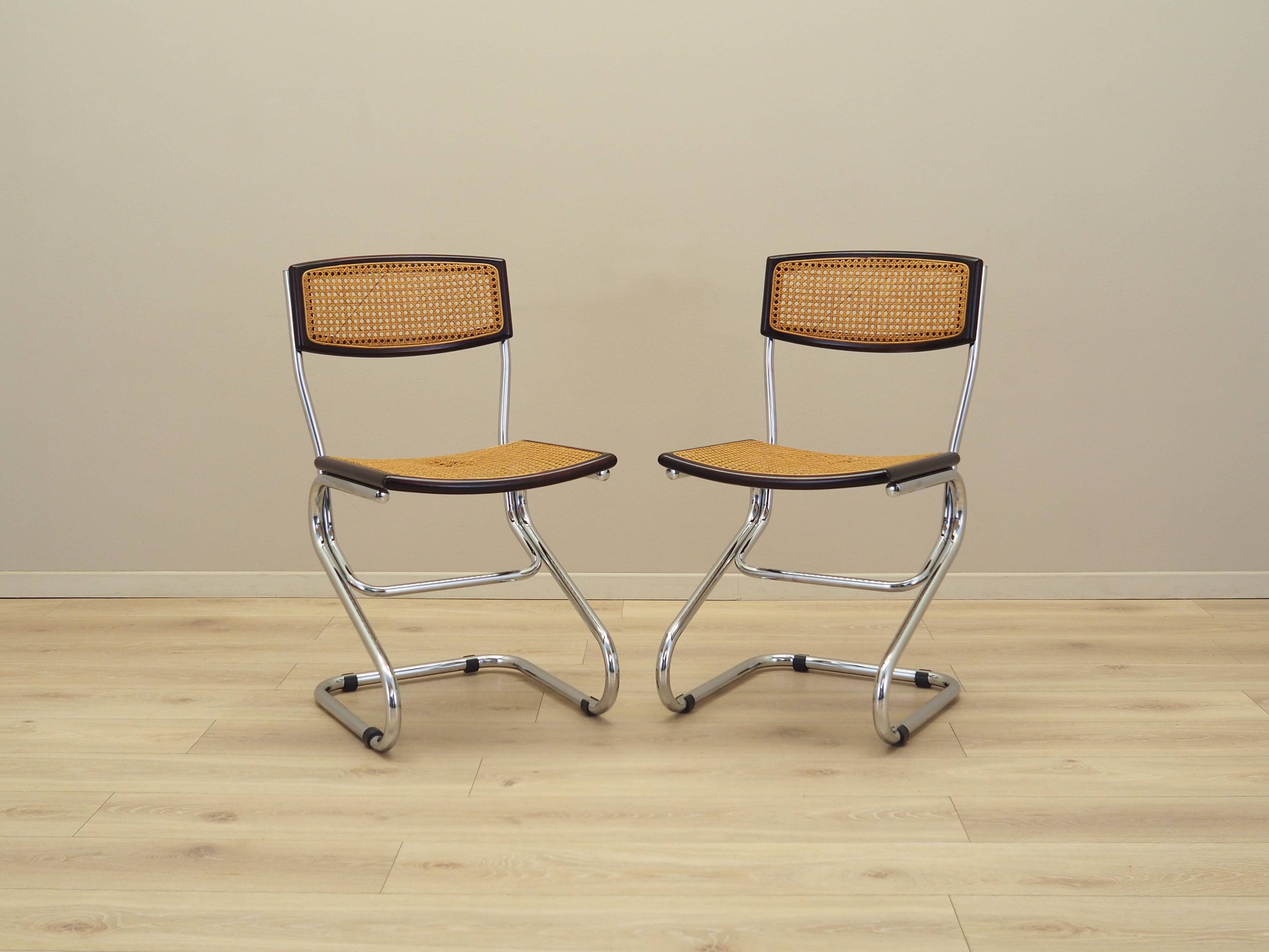 Set of two chairs, Bauhaus design, 1960s, production: Italy
