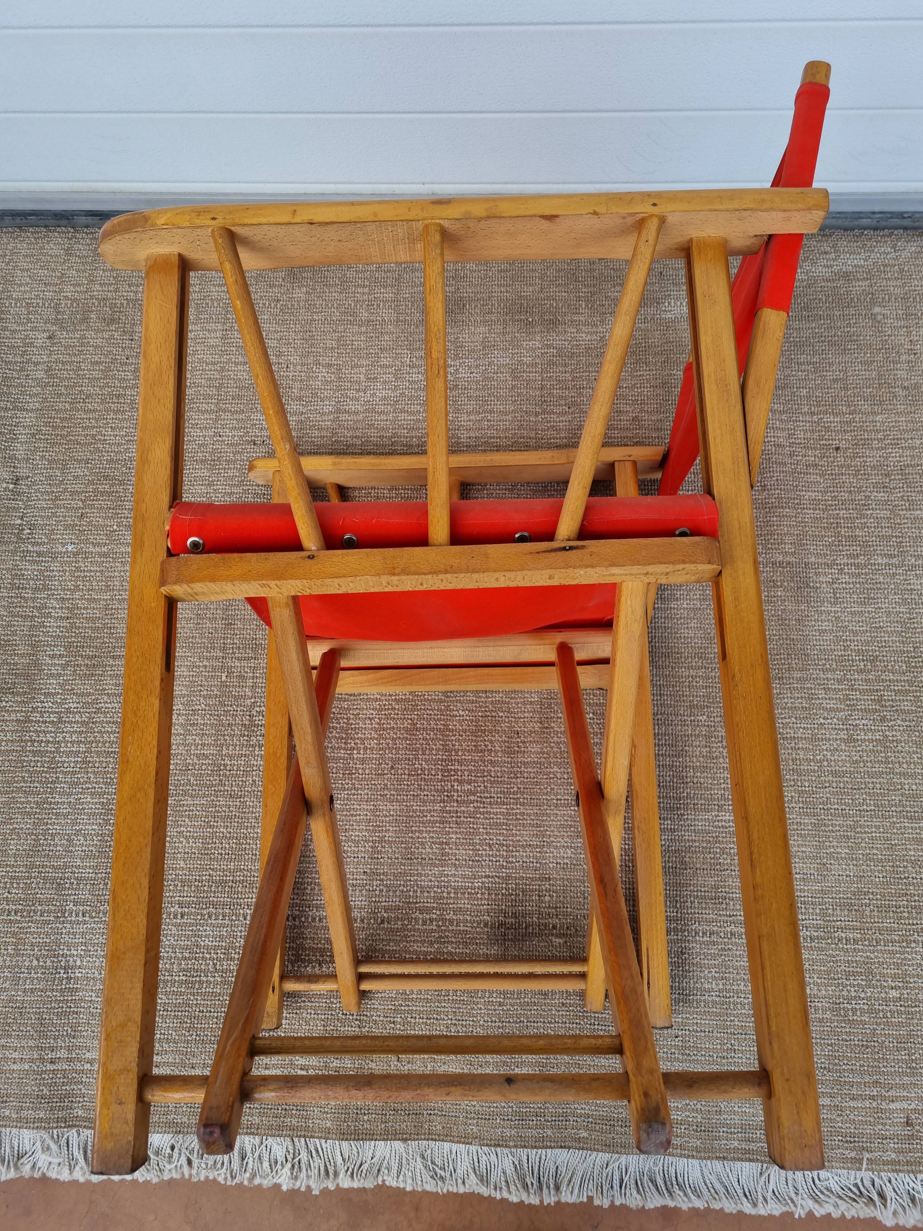 5 Old Folding Chairs from Garden 50 60
