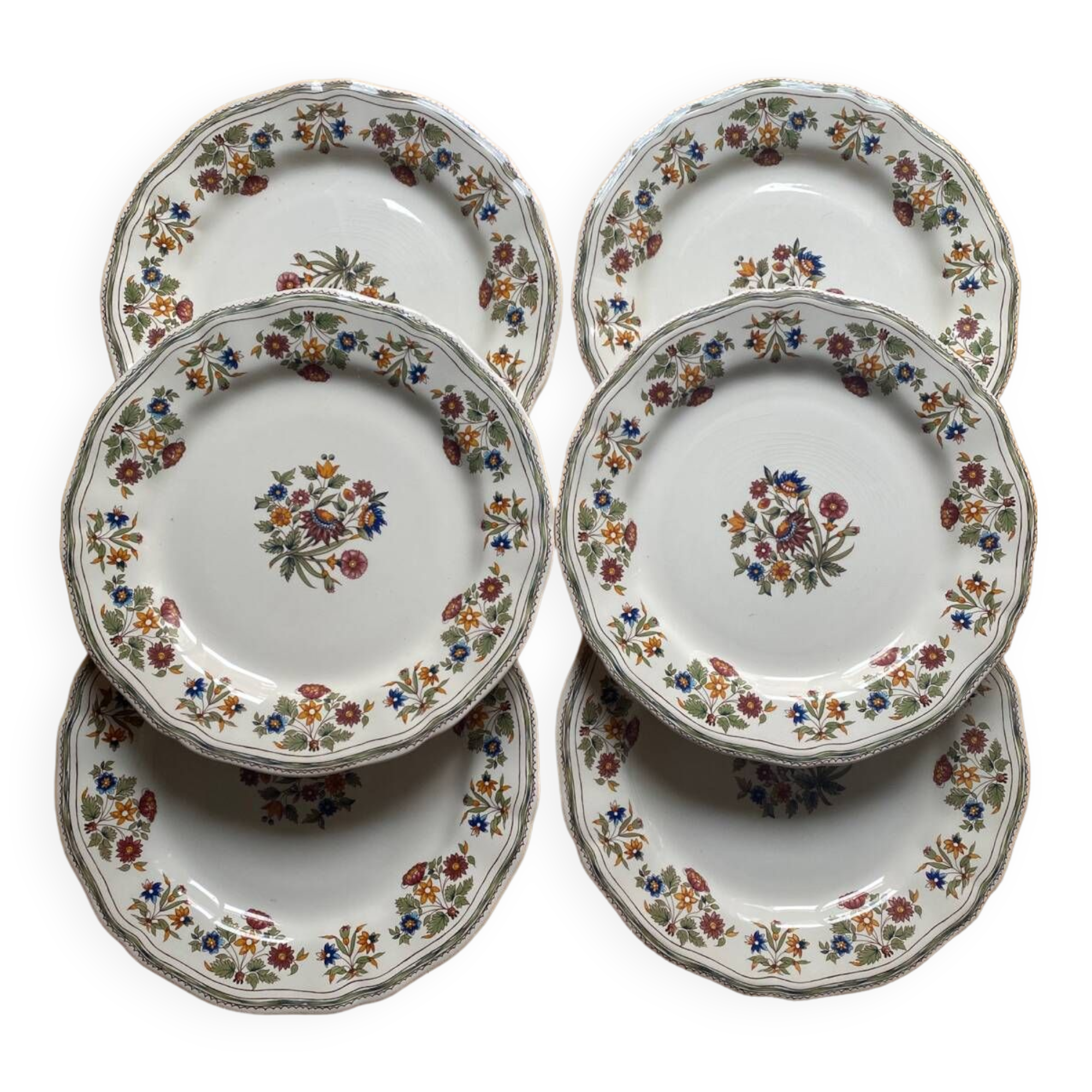 Glen - set of 6 Gien Moustiers flat plates