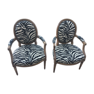 Pair of armchairs Louis XVI