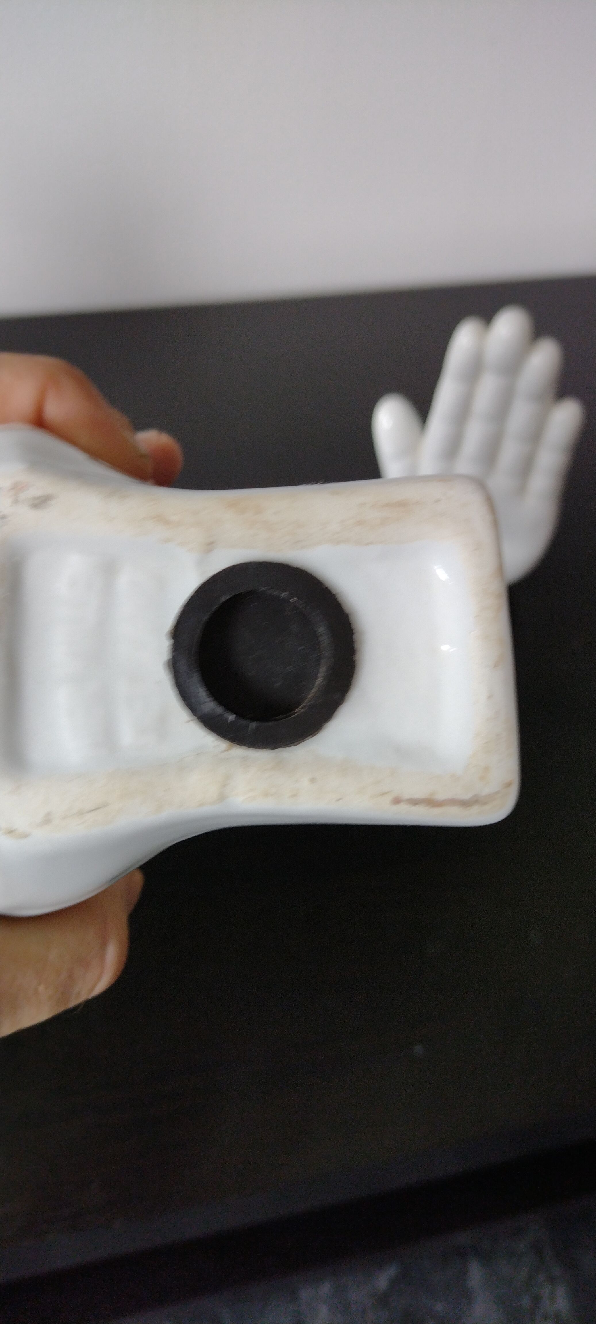 Pair of bookends vintage ceramic hands