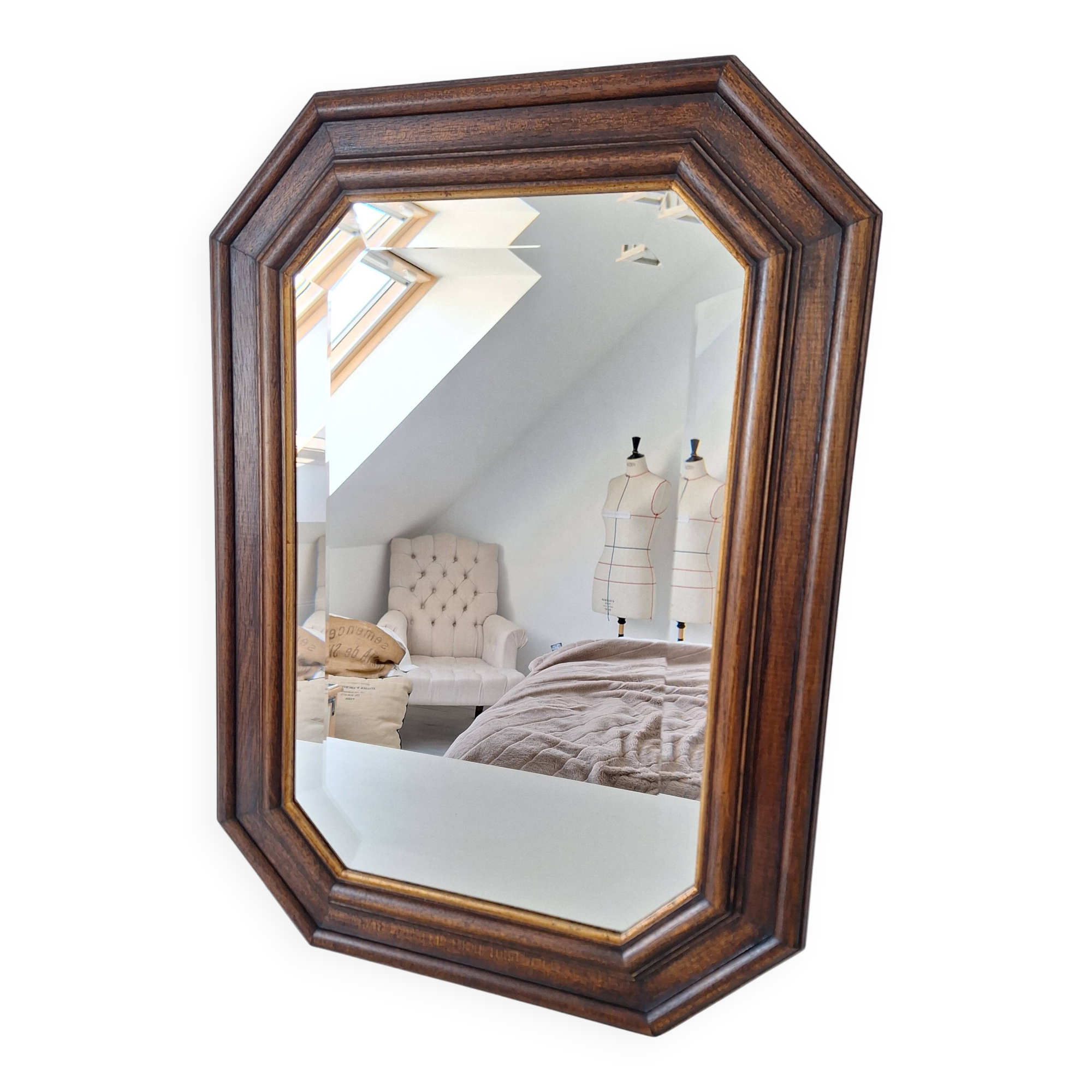 Vintage octagon mirror