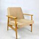 Beige boucle gfm63 lounge chair by J. Kedziorek, 1970s