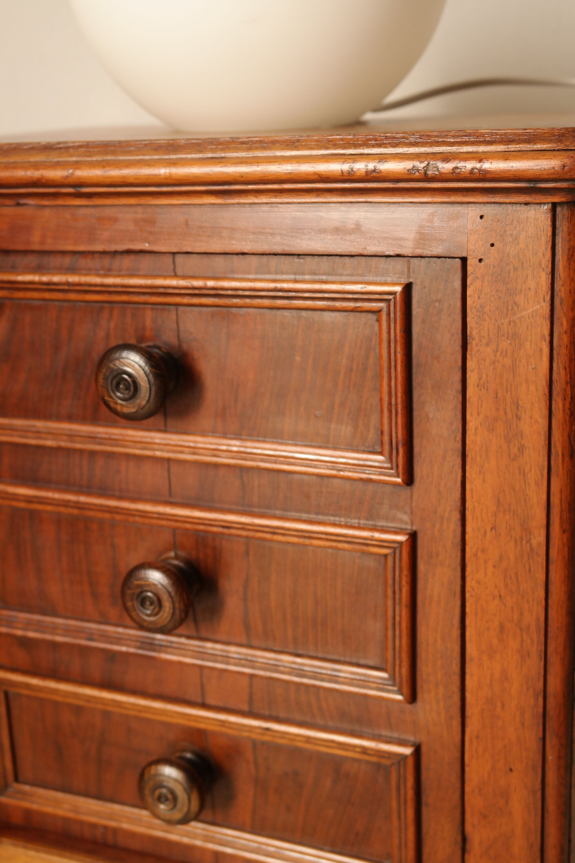 Pair of old walnut bedsides