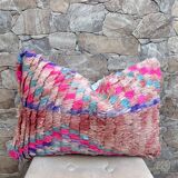 Magnifique coussin Kilim berbère vintage du Maroc