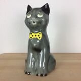 Poet-Laval cat pitcher in zoomorphic ceramic