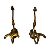 Bronze coat hanger pair