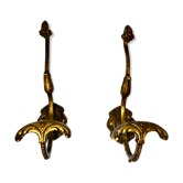 Paire de portemanteaux en bronze