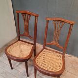 Paire de chaise cannées 1930