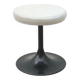 Tulip-shaped stool in metal and leatherette, 1970