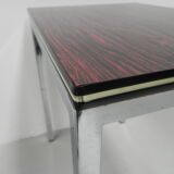 Set of 2 coffee tables with wood print
