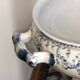 Antique soup tureen Sarreguemines U&C – Mozart model – Ironstone – decoration