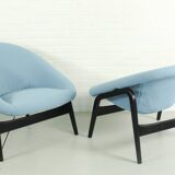 Set of 2 Hartmut Lohmeyer for Artifort lounge chairs Model 118 'Columbus',  The Netherlands 1957