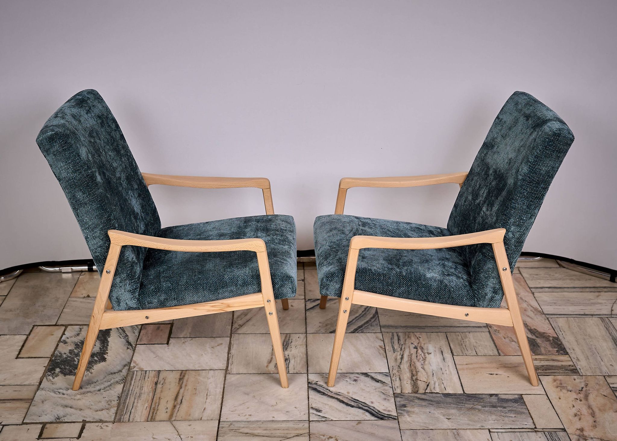 Set of 4 armchairs designed by J. Jiroutek, TON Czechoslovakia, 1960s