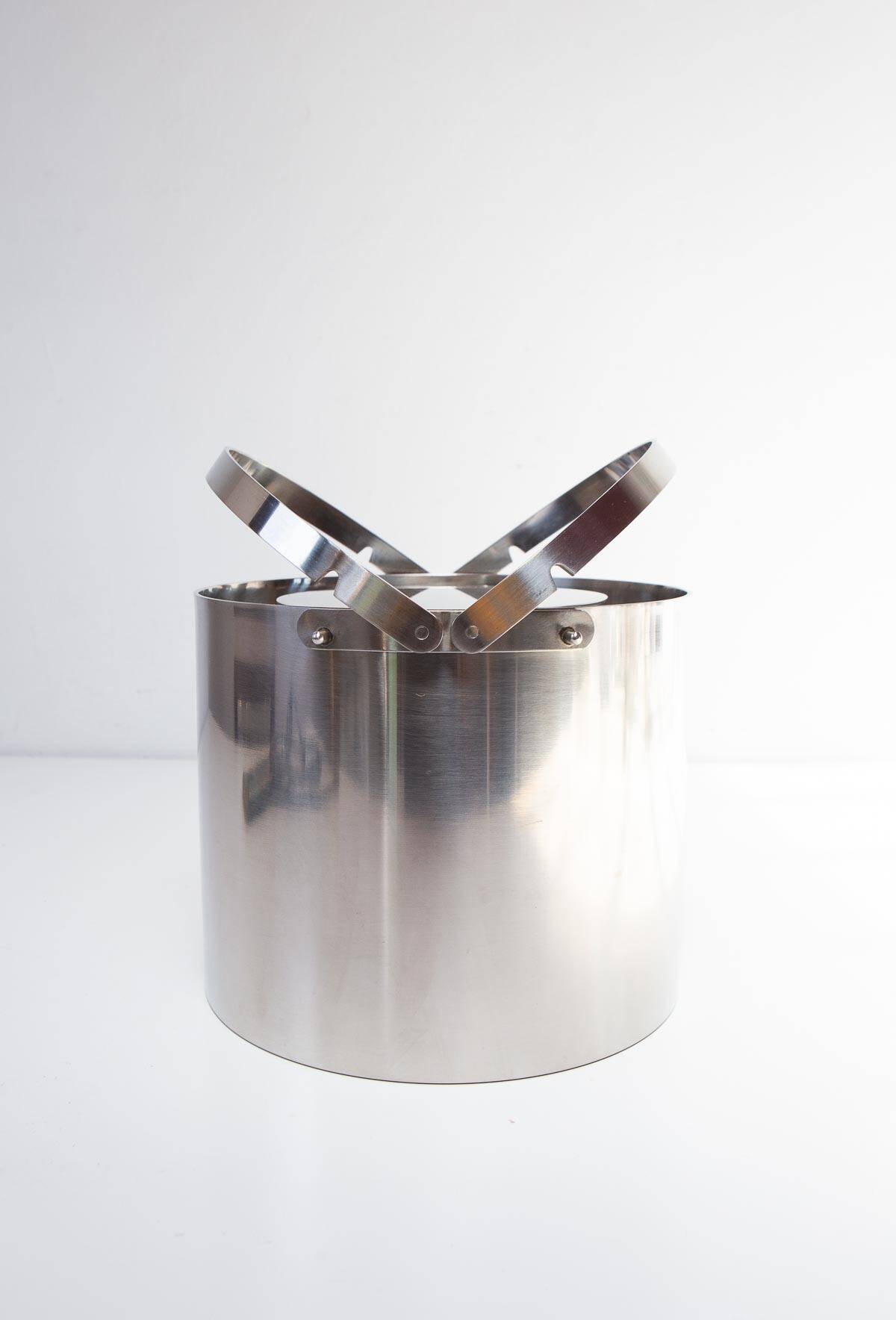 Stainless steel ice bucket Cylinda Arne Jacobsen Stelton 2.5 litres
